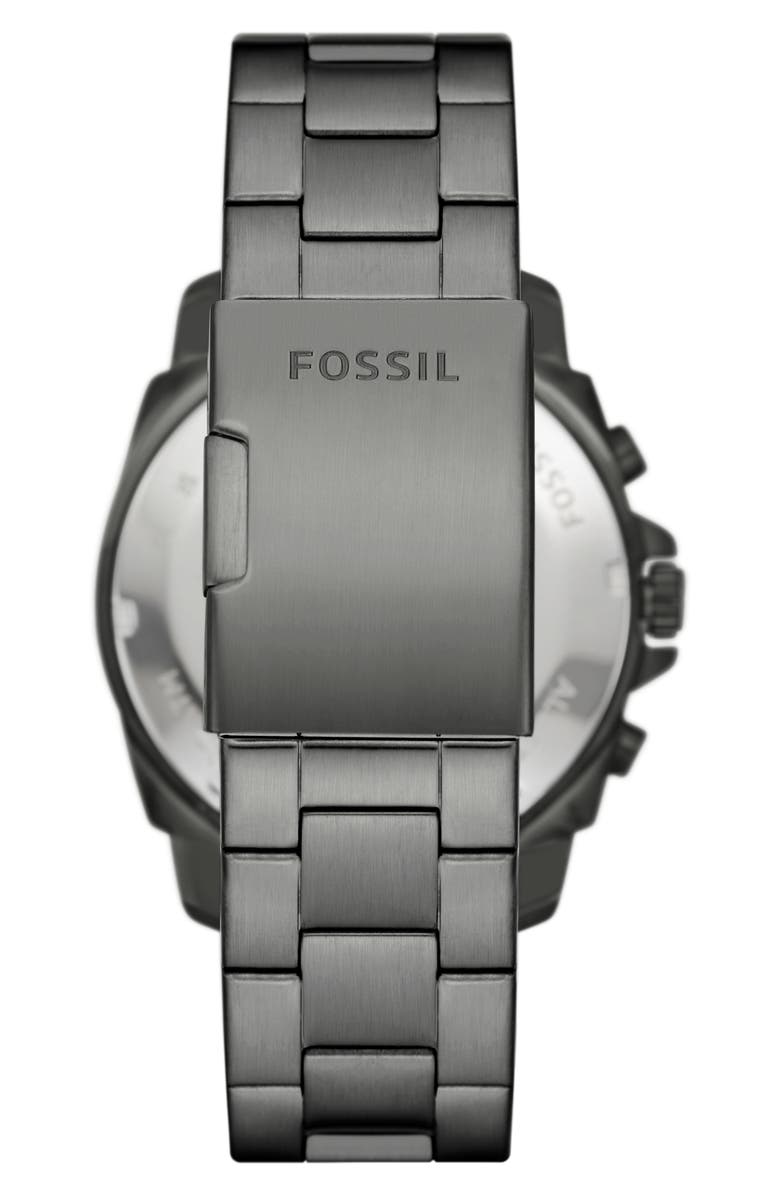 Fossil Privateer Chronograph Quartz Bracelet Watch, 45mm, Alternate, color, Smoke