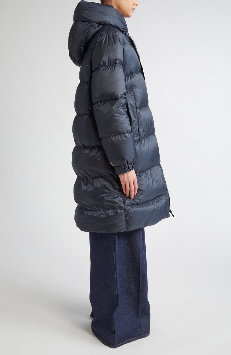 Max Mara The Cube Sei Down Longline Coat, Alternate, color, Midnight Blue