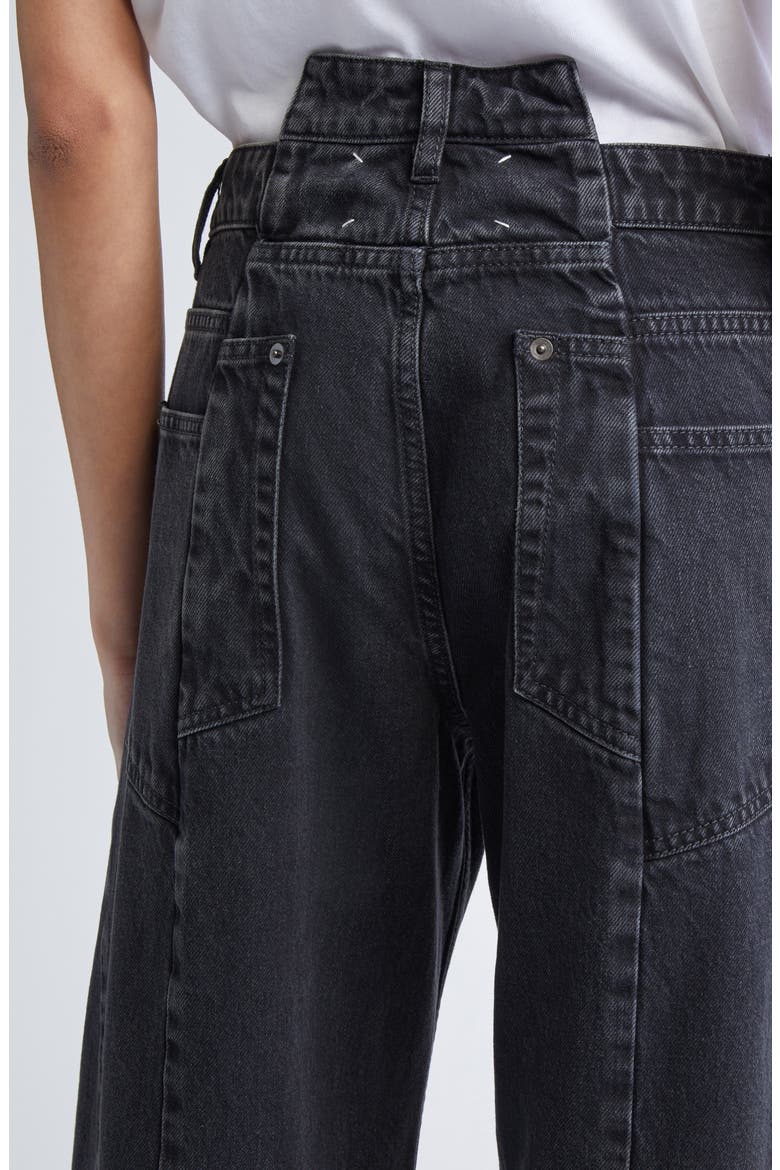 Décortiqué Wide Leg Jeans, Alternate, color, MEDIUM BLACK STONE