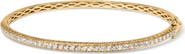 Haus of Brilliance 14K Gold 1.00 Cttw Half Eternity Diamond Bangle Bracelet