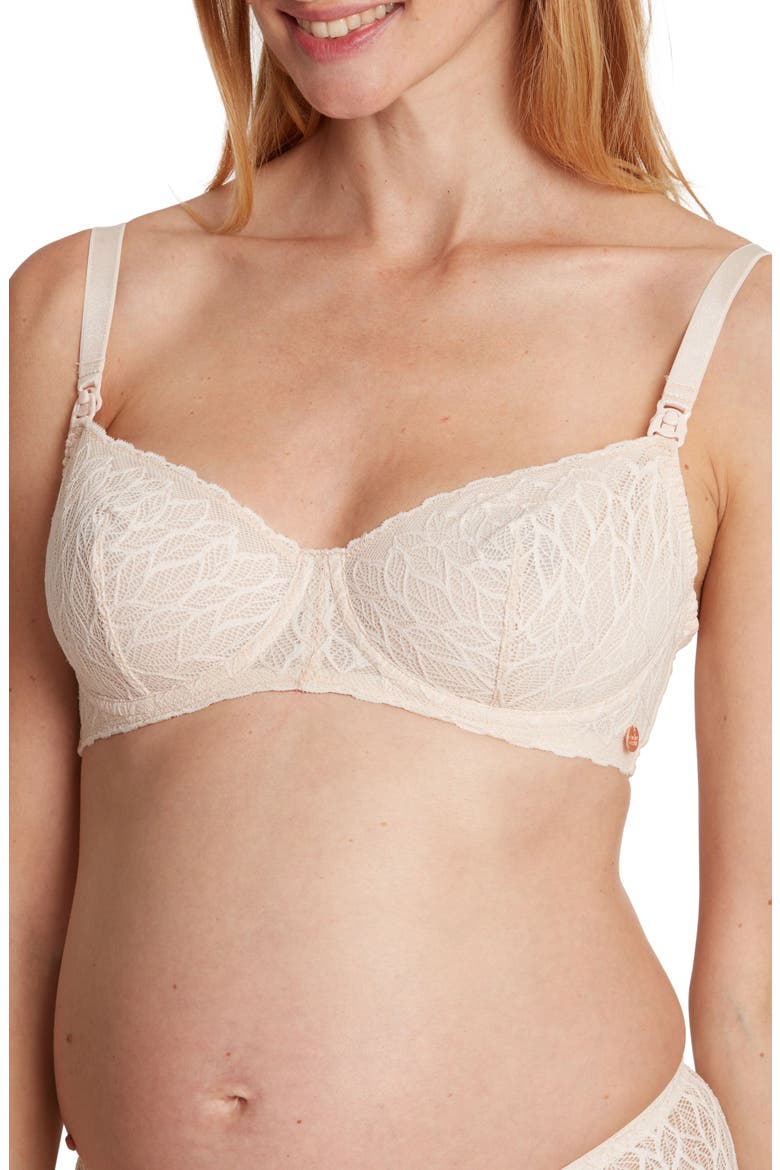 Bliss Lace Maternity/Nursing Bra, Main, color, BLUSH