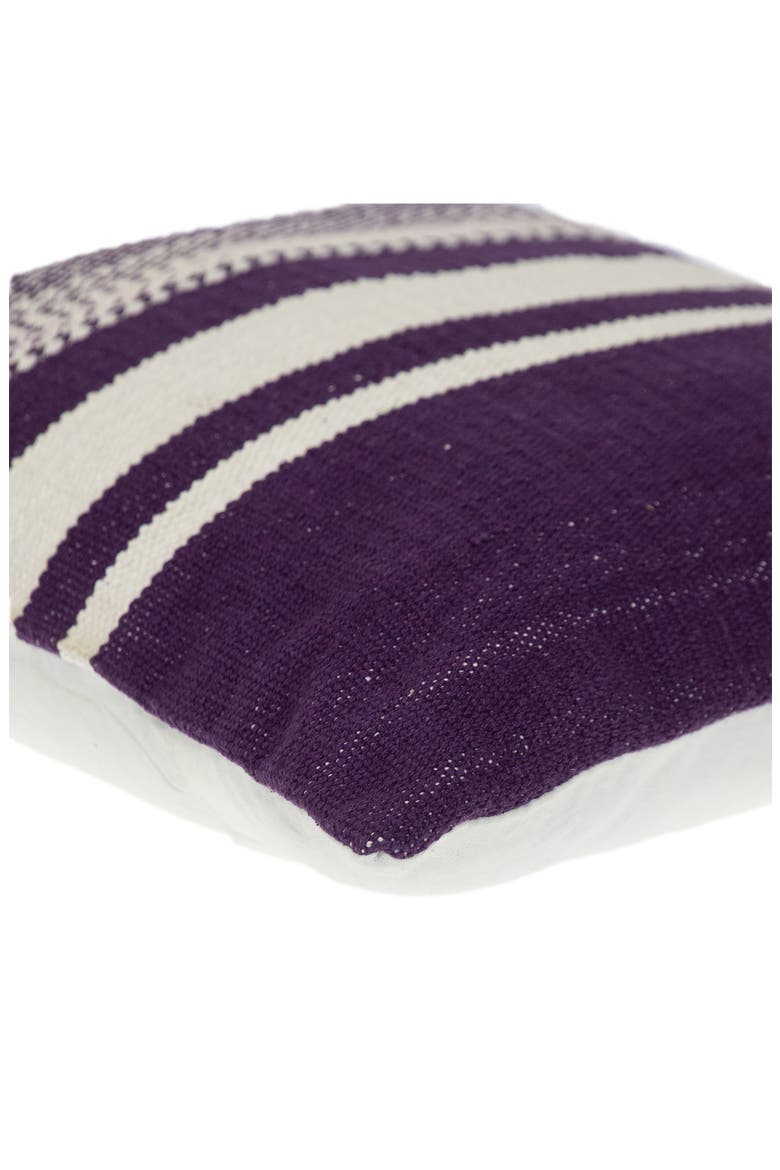 Stripe Square Accent Pillow, Alternate, color, PURPLE
