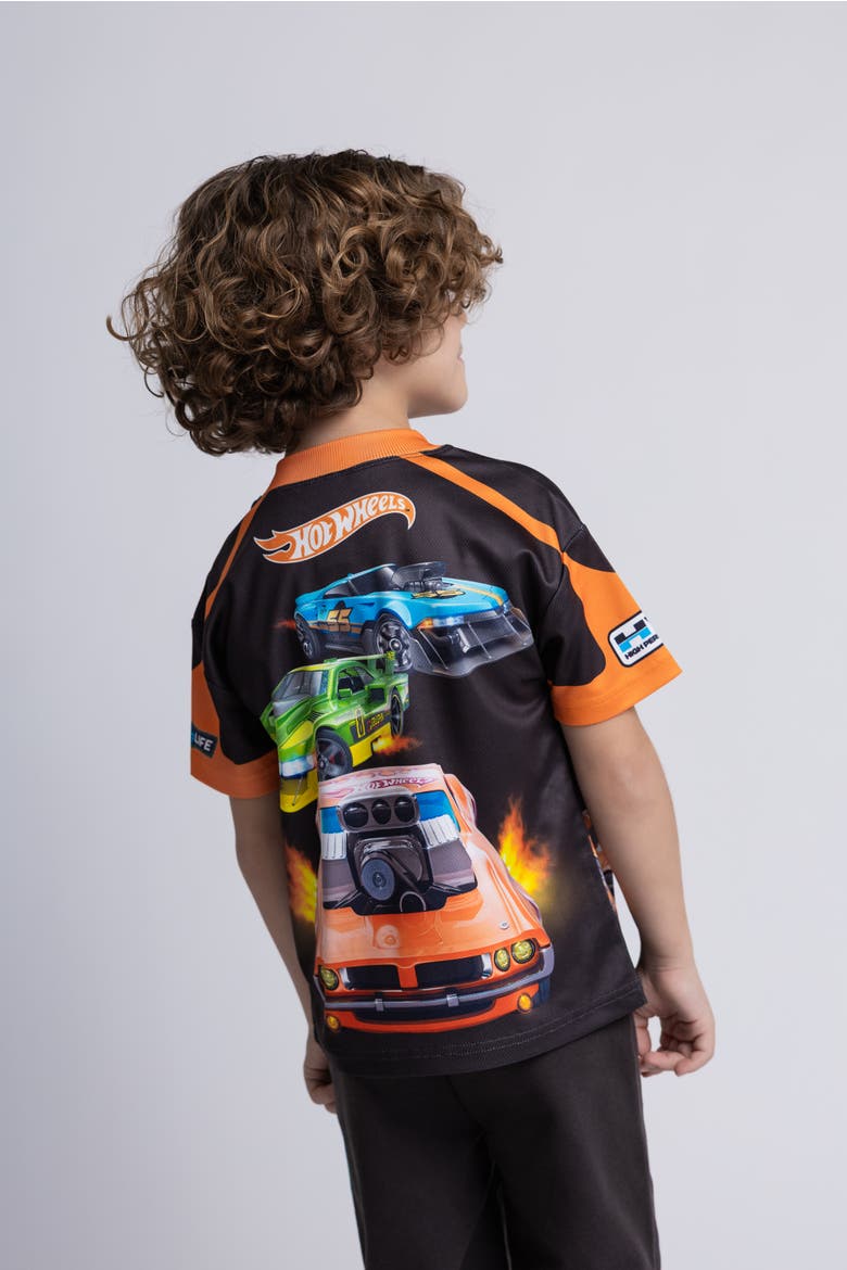 Racing 2-Piece Tee and Joggers Set, Alternate, color, Black Orange