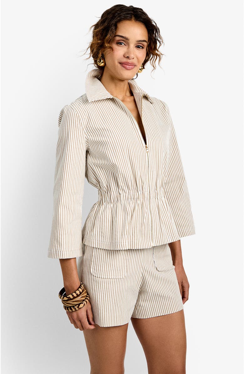 Trina Turk Rafferty Jacket, Alternate, color, Beachy Beige/Whitewash