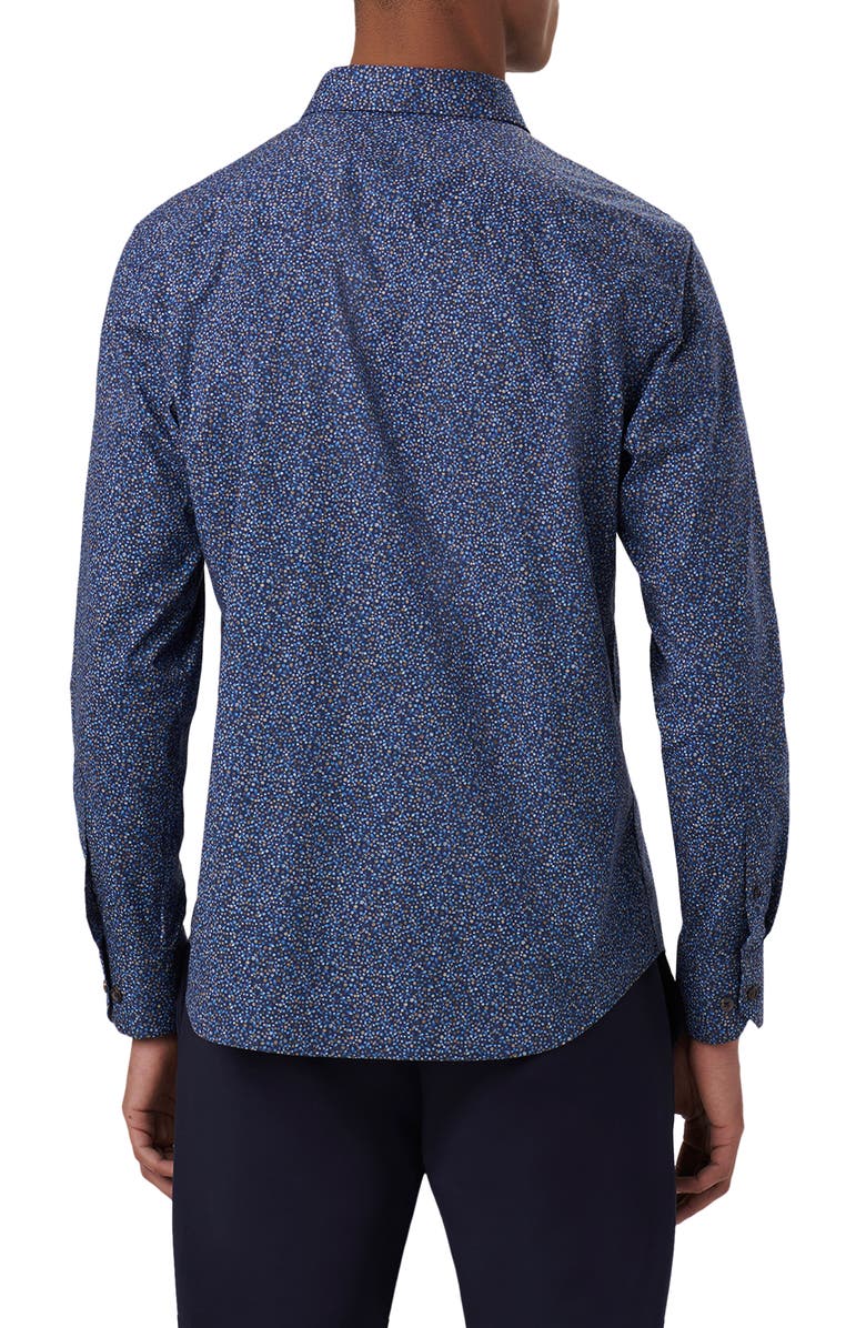 Bugatchi Julian Abstract Print Cotton Button-Up Shirt, Alternate, color, 