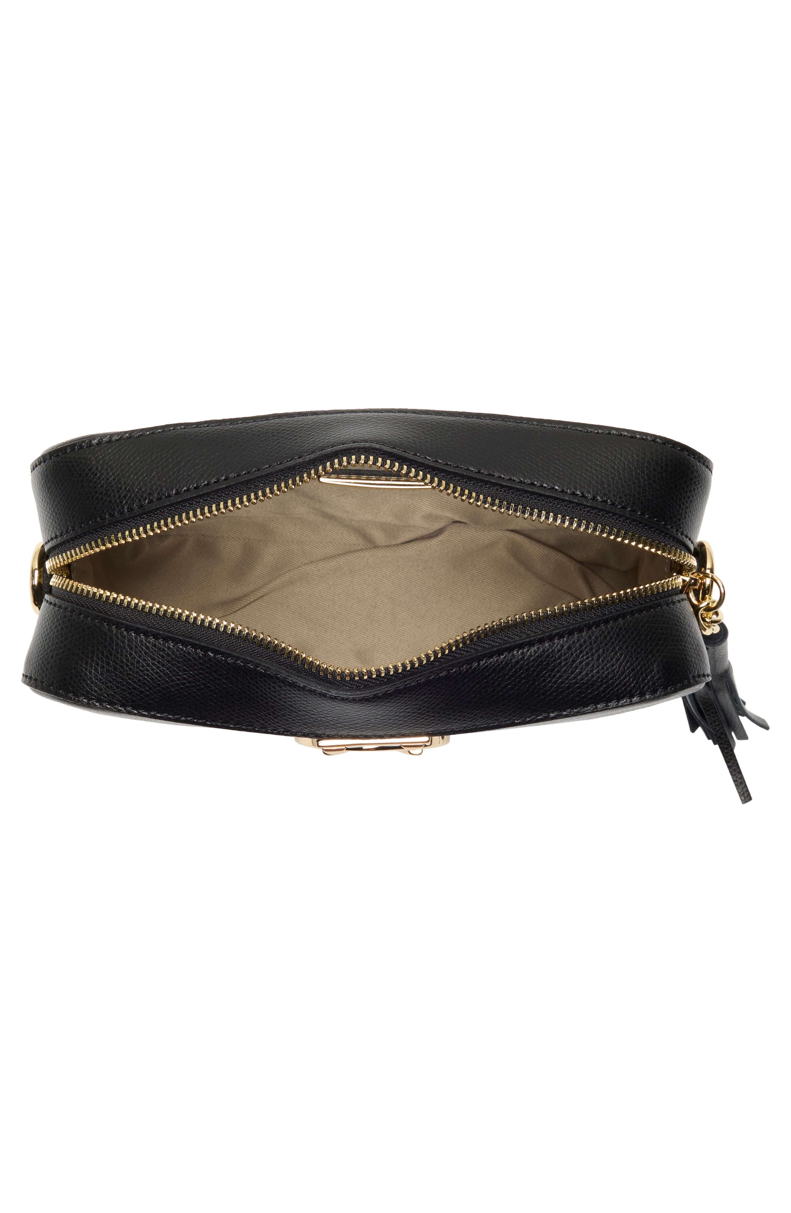 VALENTINO BY MARIO VALENTINO Babette Leather Camera Bag, Alternate, color, Black