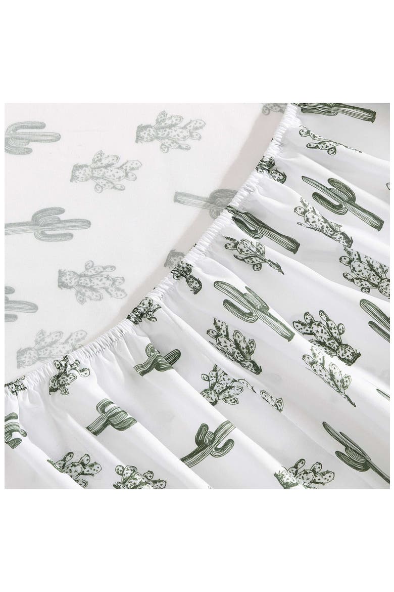 Cacti Print Microfiber Sheet Set, Alternate, color, / DARK GREEN
