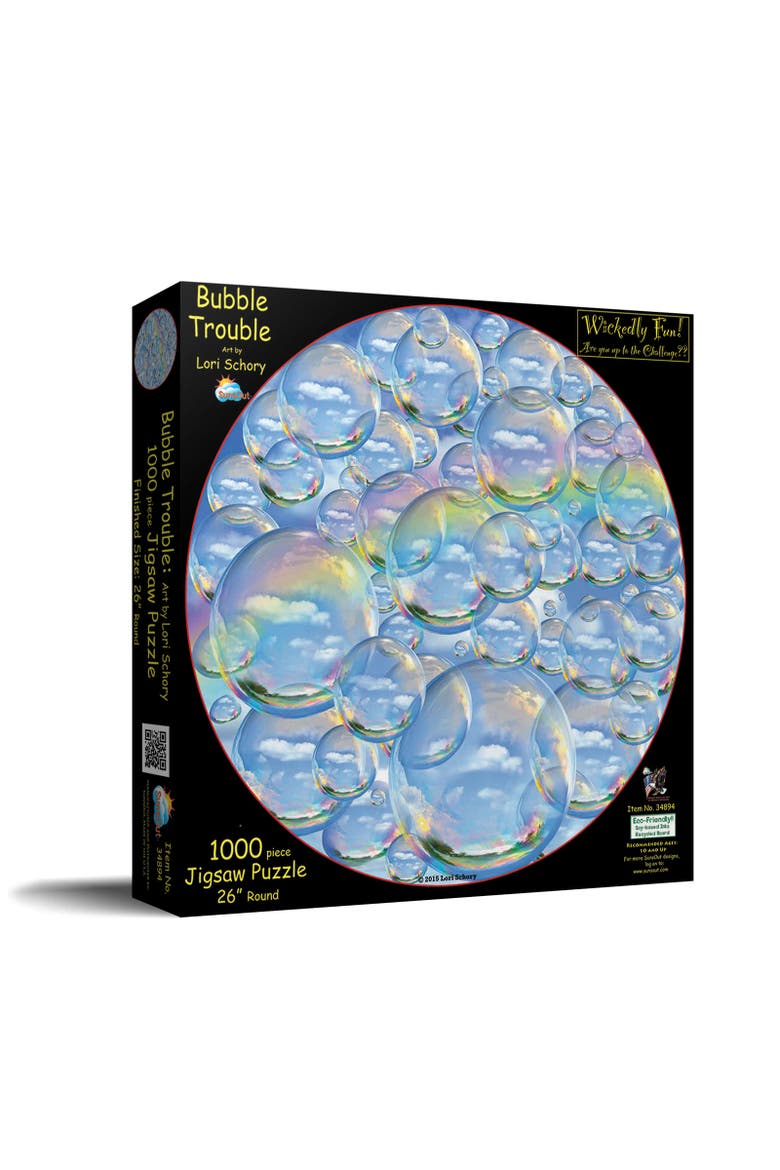 Bubble Trouble 1000 piece Jigsaw Puzzle for Adults Round, Main, color, Multicolor