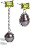 Awe Inspired Spellbound Molten Pearl Mismatched Drop Earrings