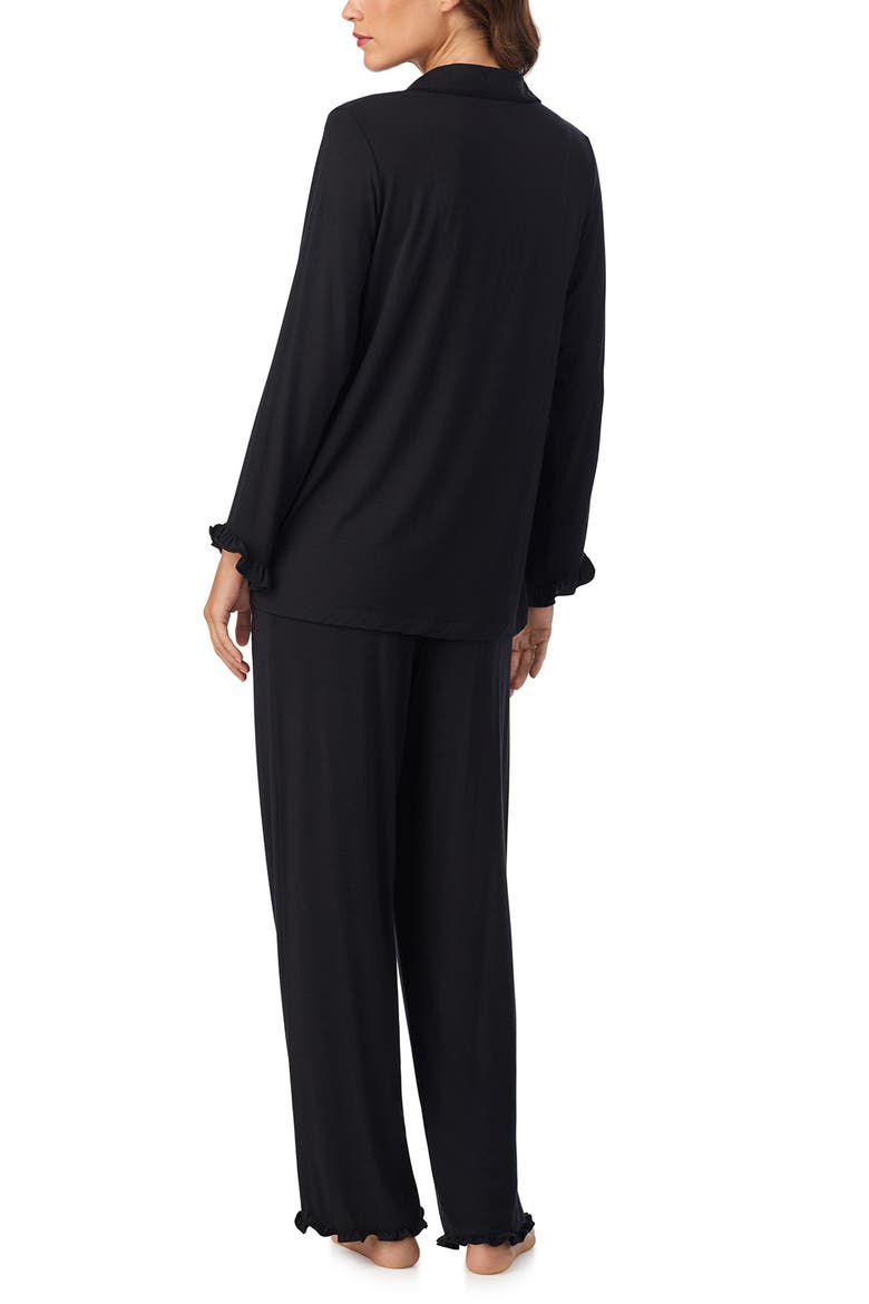 Ruffle Pajamas, Alternate, color, BLACK