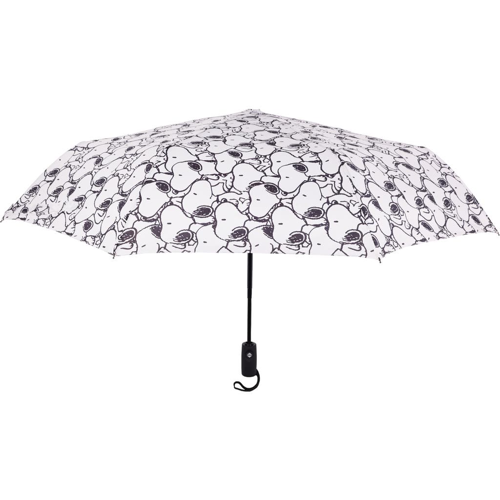 Peanuts Allover Print Umbrella In Brown