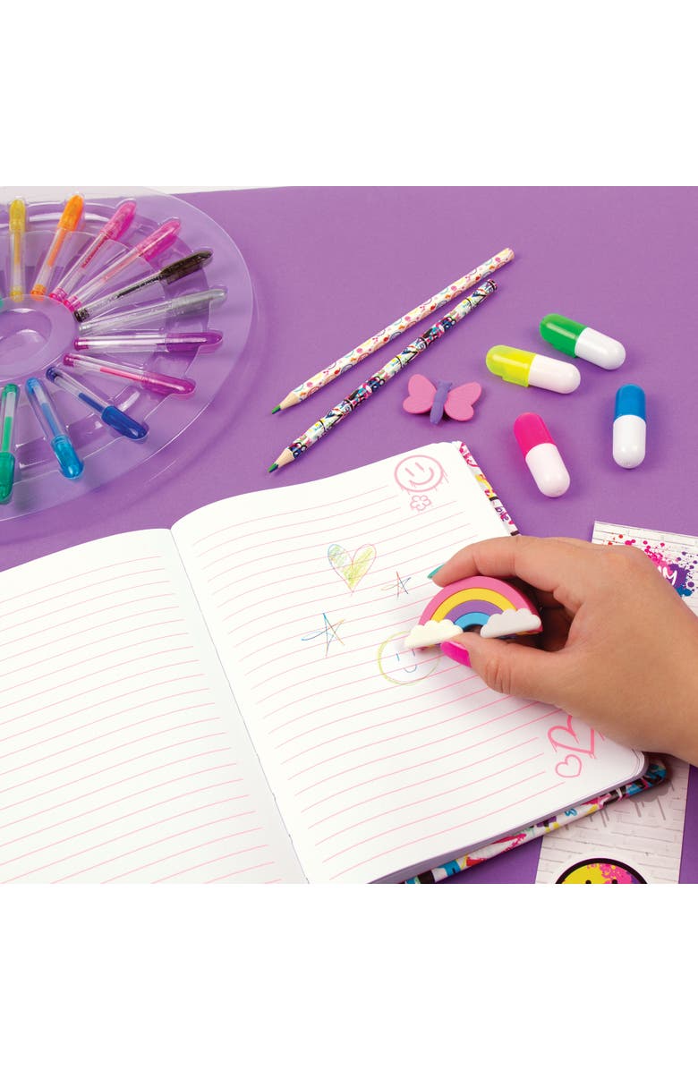 Three Cheers For Girls Street Style Stationery Set 30 Piece Set, 160 Page Lined Journal, Alternate, color, Multicolored