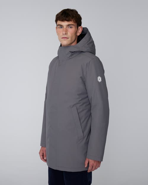 Quartz Co. Alban | Hooded Insulated Winter Jacket In Steel Grey