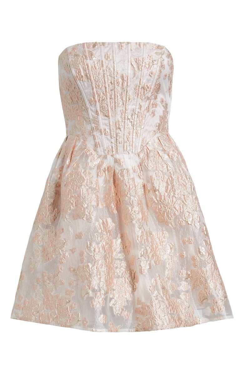 Lulus Ayla Jacquard Minidress, Alternate, color,