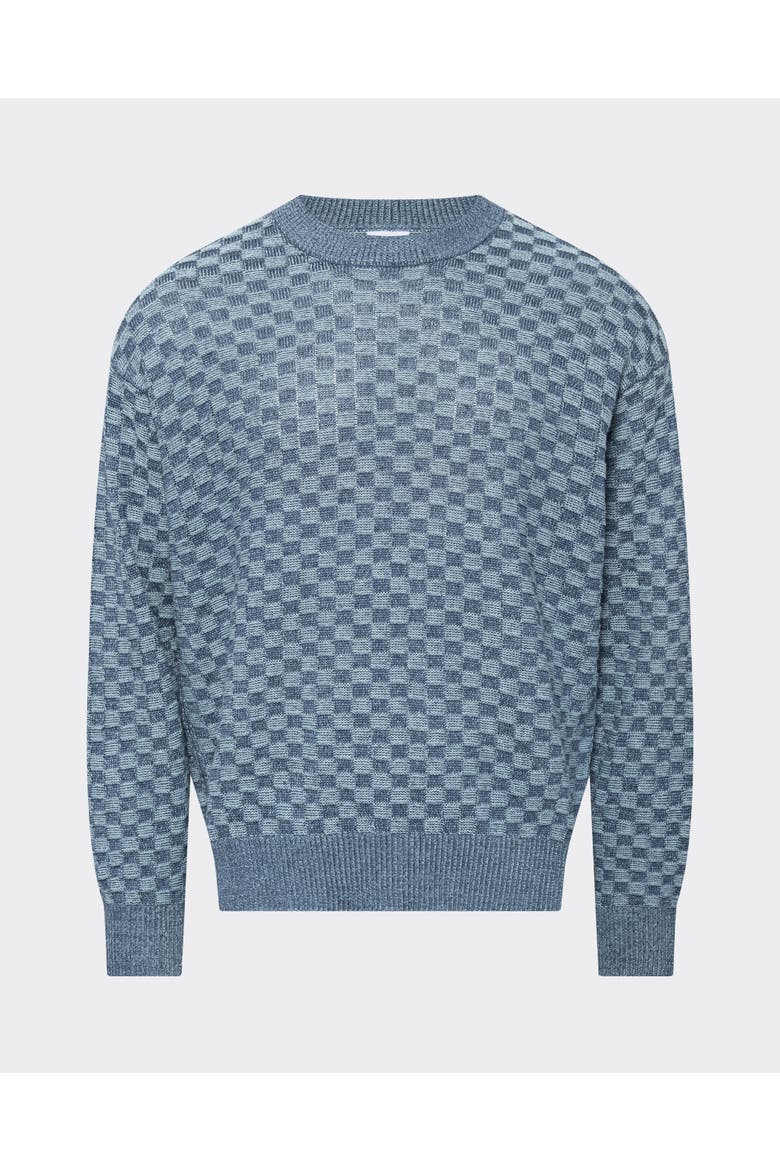 Knit Basketweave Sweater, Main, color, Blue