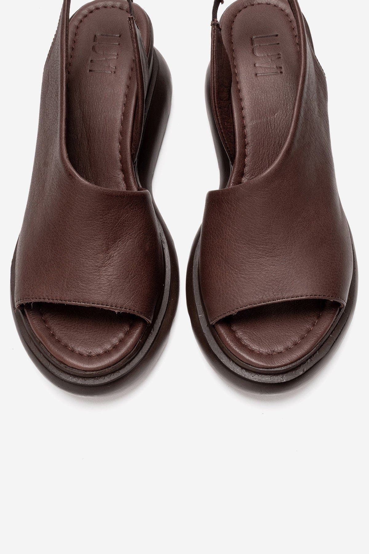 Agusto Leather Platform Sandal, Alternate, color, Brown