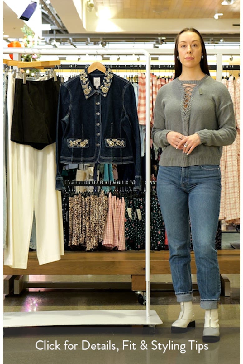 Ivy Crystal Crop Denim Jacket video