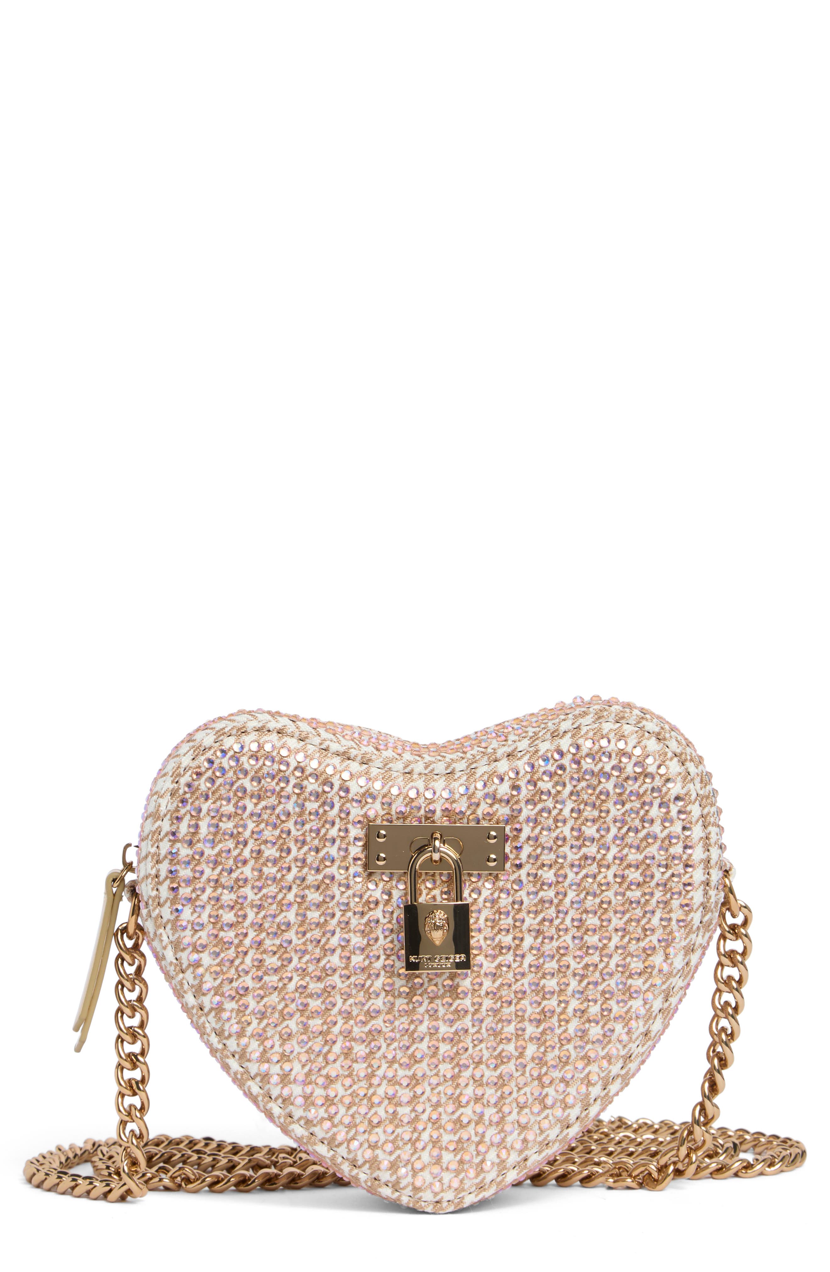 Kurt Geiger London Brixton Crystal Heart Box Clutch