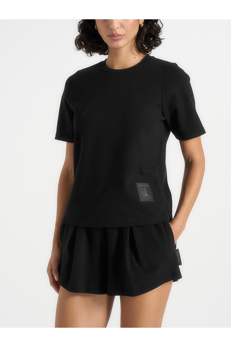 Short Sleeve Cotton T-Shirt, Alternate, color, Black