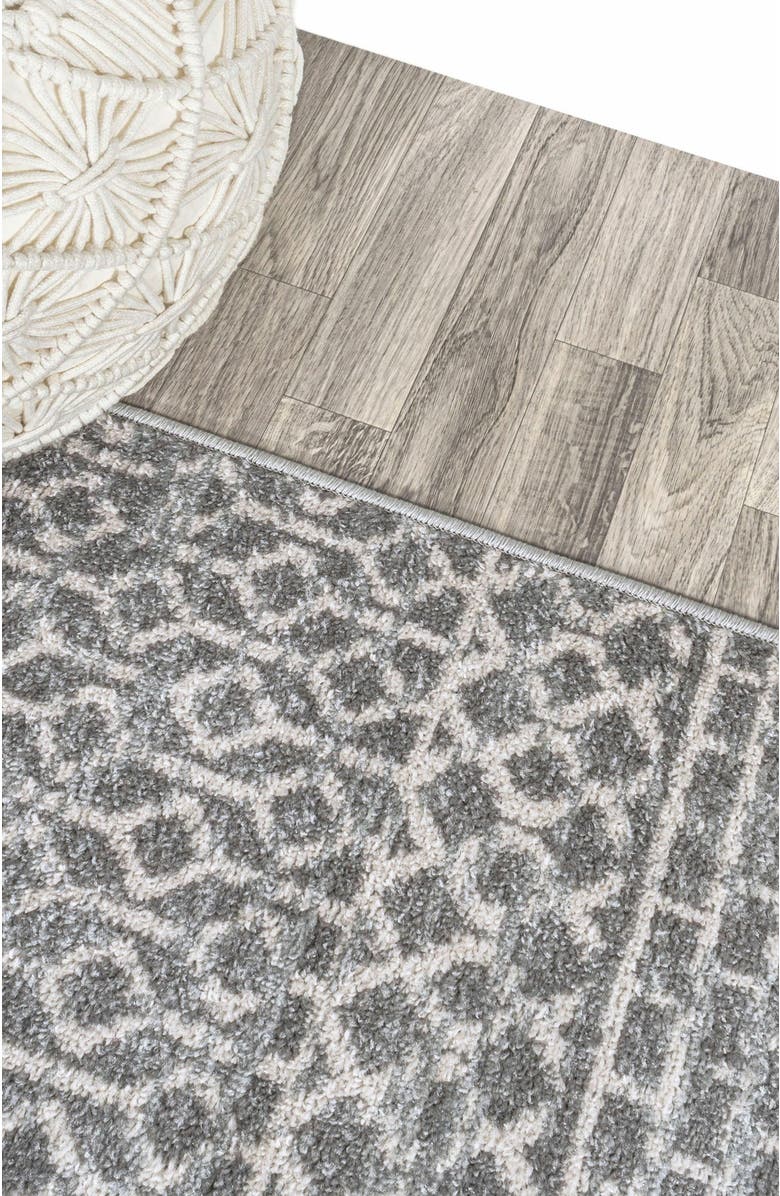 JONATHAN Y Arta Moroccan Vintage Geometric Area Rug, Alternate, color, Gray/Cream