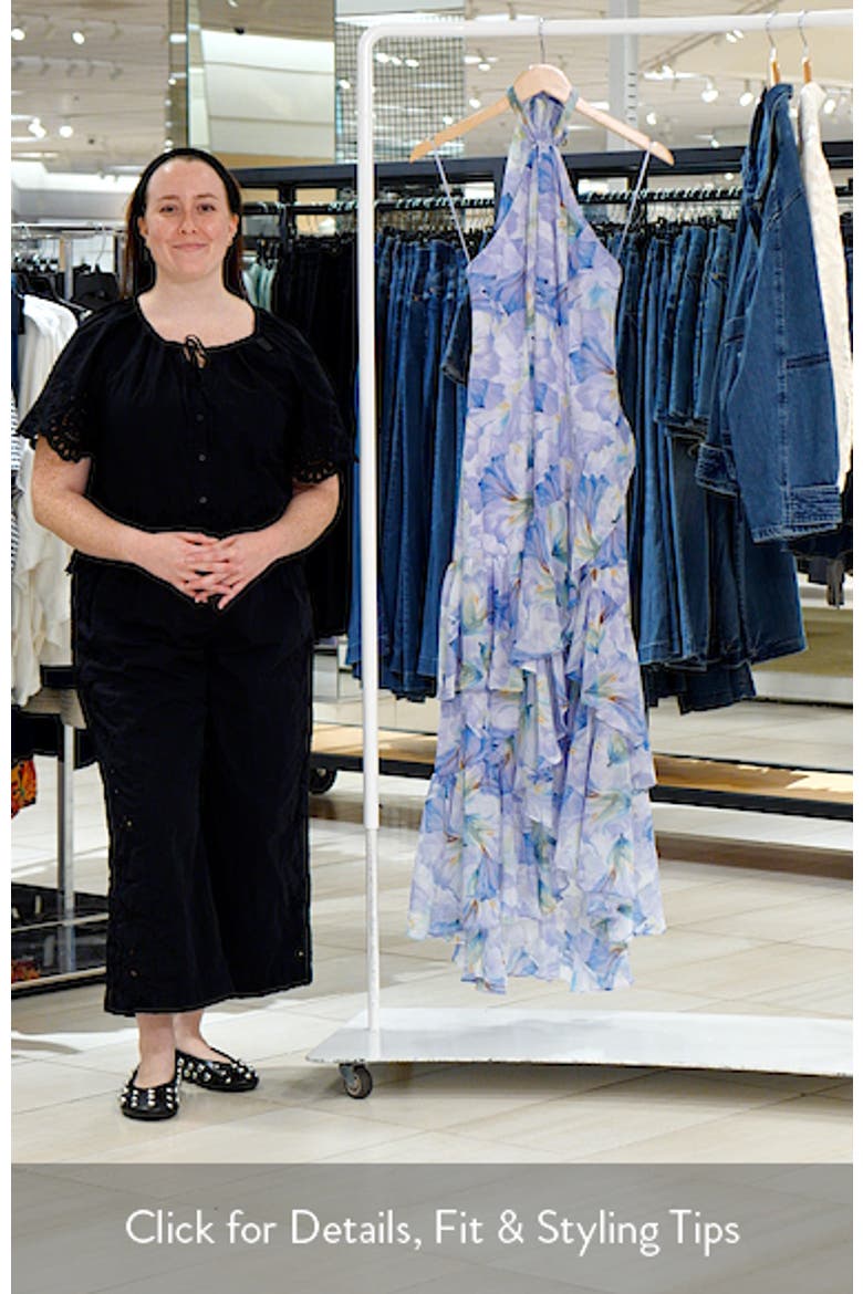 Bethina Floral Halter Neck High-Low Dress video