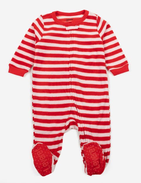 Fleece Footed Printed Holiday Pajamas (Toddler)