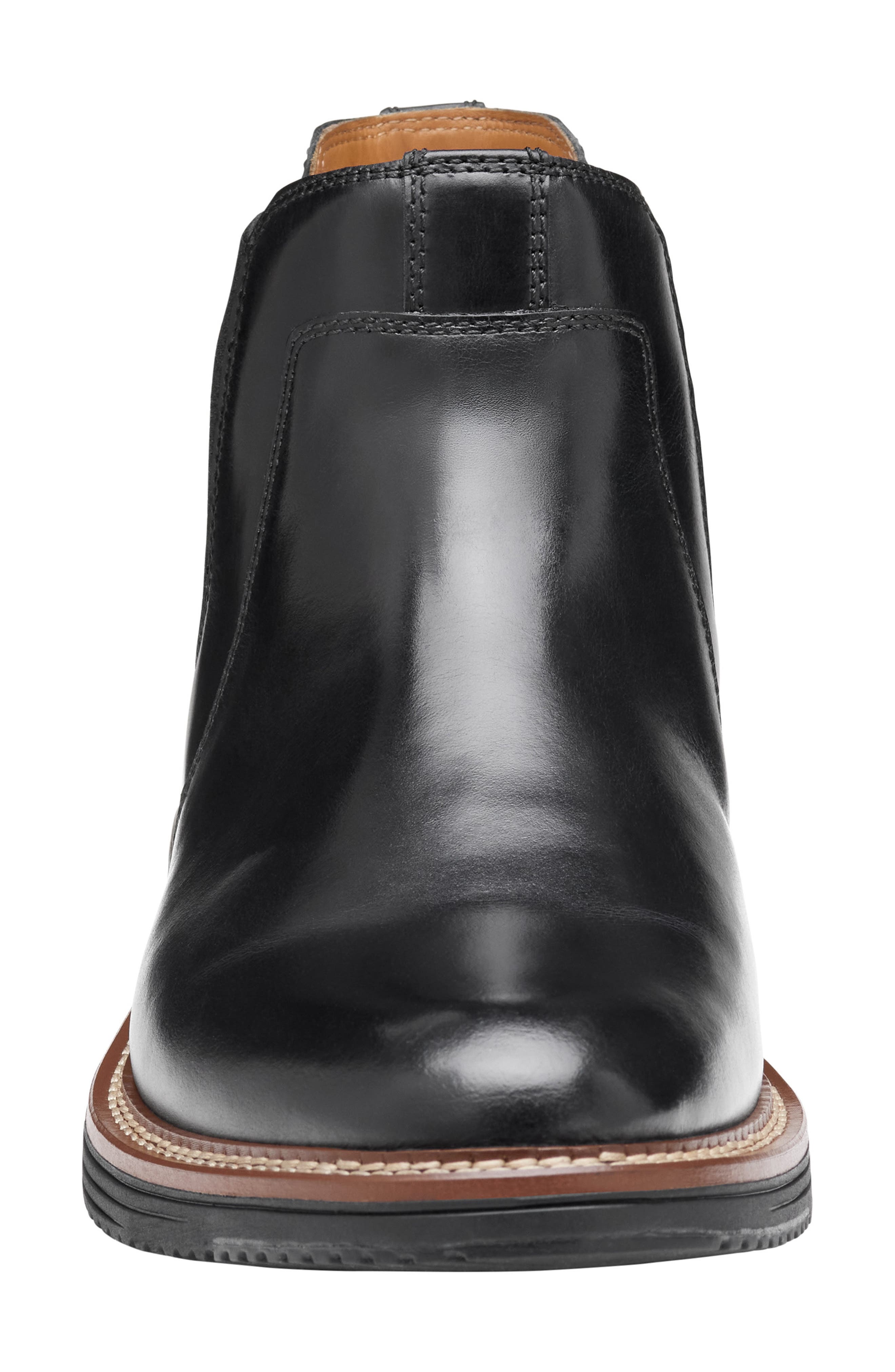 Johnston & Murphy Upton Chelsea Boot, Alternate, color, Black Full Grain