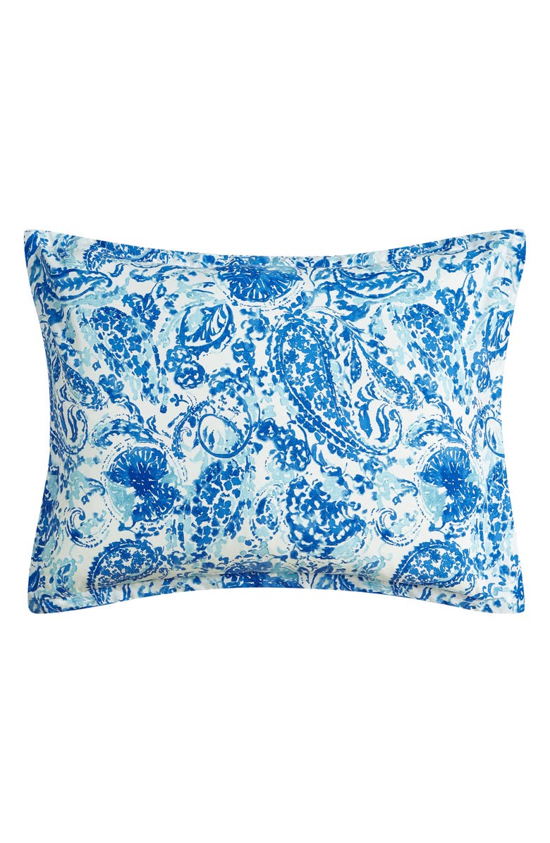 POPPY AND FRITZ Brooke Cotton Comforter & Shams Set, Alternate, color, Turquoise/ Aqua