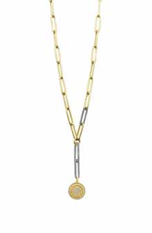 Vince Camuto Two-Tone Crystal Pendant Chain Necklace