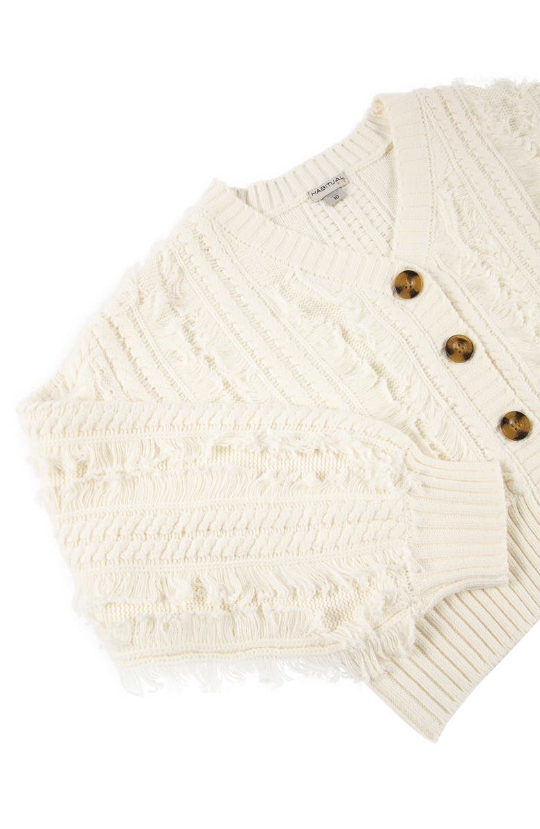 Habitual Girl Habitual Kids Kids' Fringed Cardigan, Alternate, color, 