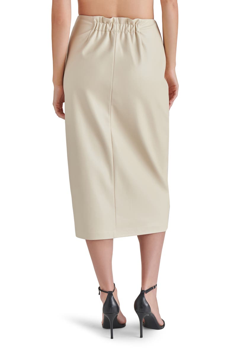 Steve Madden Navia Wrap Faux Leather Midi Skirt, Alternate, color,
