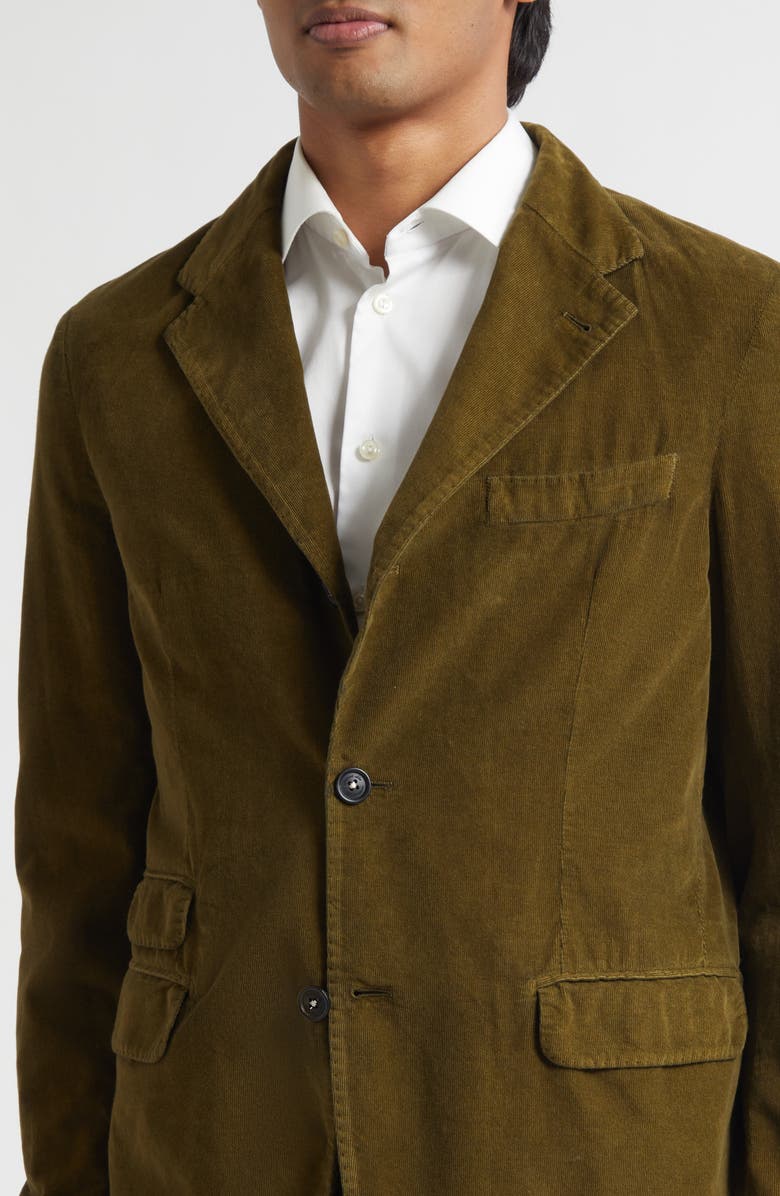 Massimo Alba Cotton Corduroy Suit, Alternate, color, Military