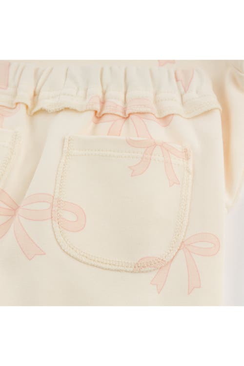 Oh Baby ! Big Bows Pink Brooklyn Boxy Jogger Set In Milk