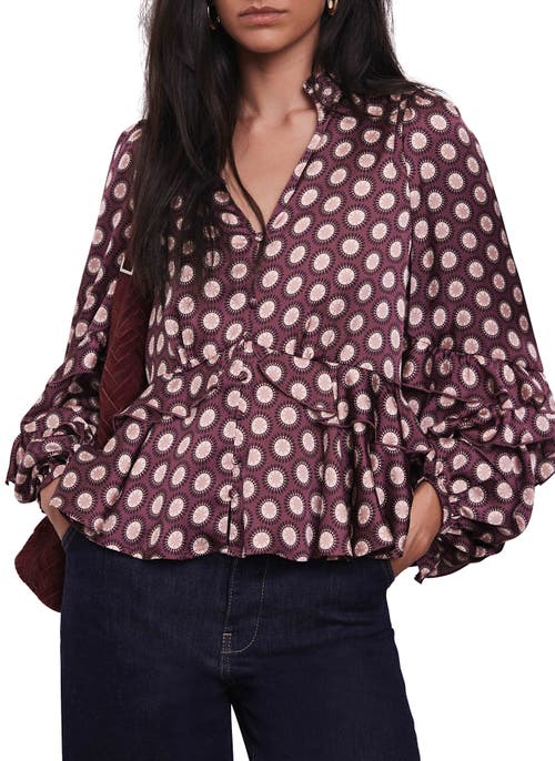 Mint Velvet Geometric Print Top In Multi