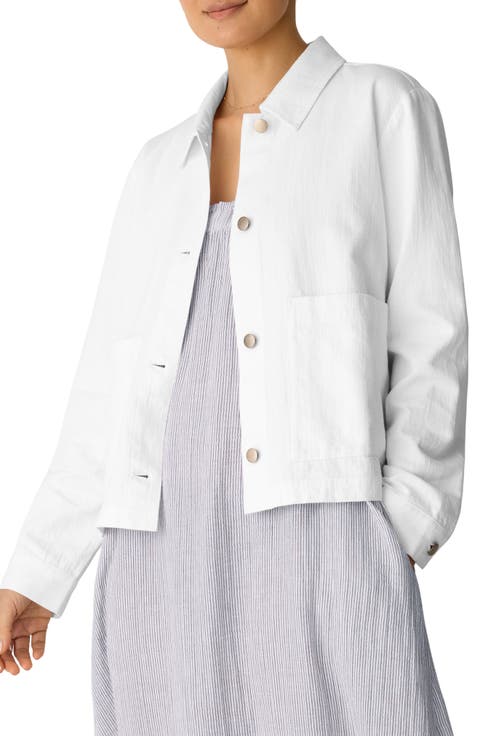 Classic Collar Organic Cotton & Organic Linen Jacket
