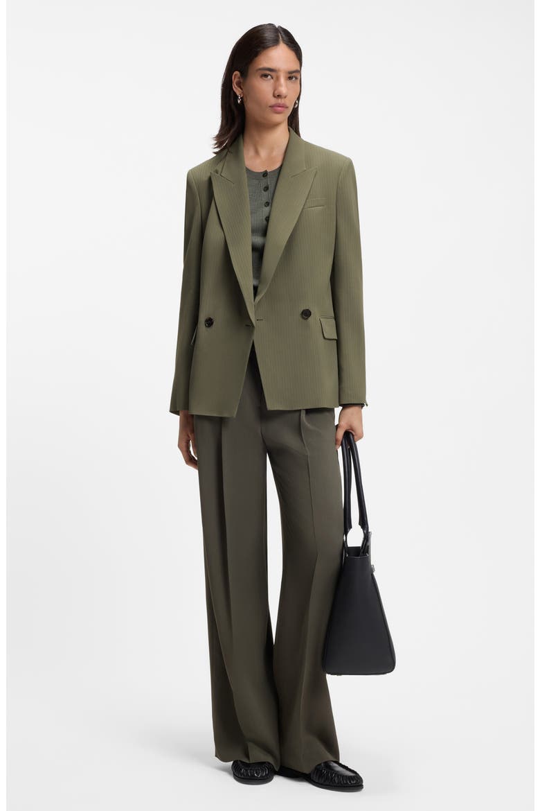 Jaleto Pinstripe Double Breasted Blazer, Alternate, color, TEA LEAF STRIPE