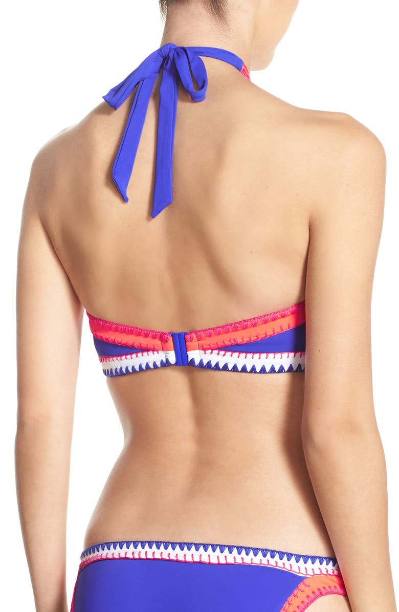 Seafolly 'Summer Vibe' High Neck Halter Bikini Top, Alternate, color, 