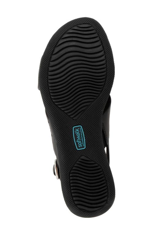 Softwalk ® Tillman Perforated Slingback Sandal In Black
