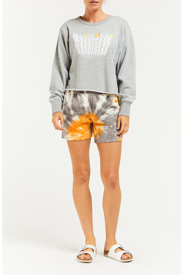 Rolene Graphic Cropped Sweatshirt, Alternate, color, GREY HAPP