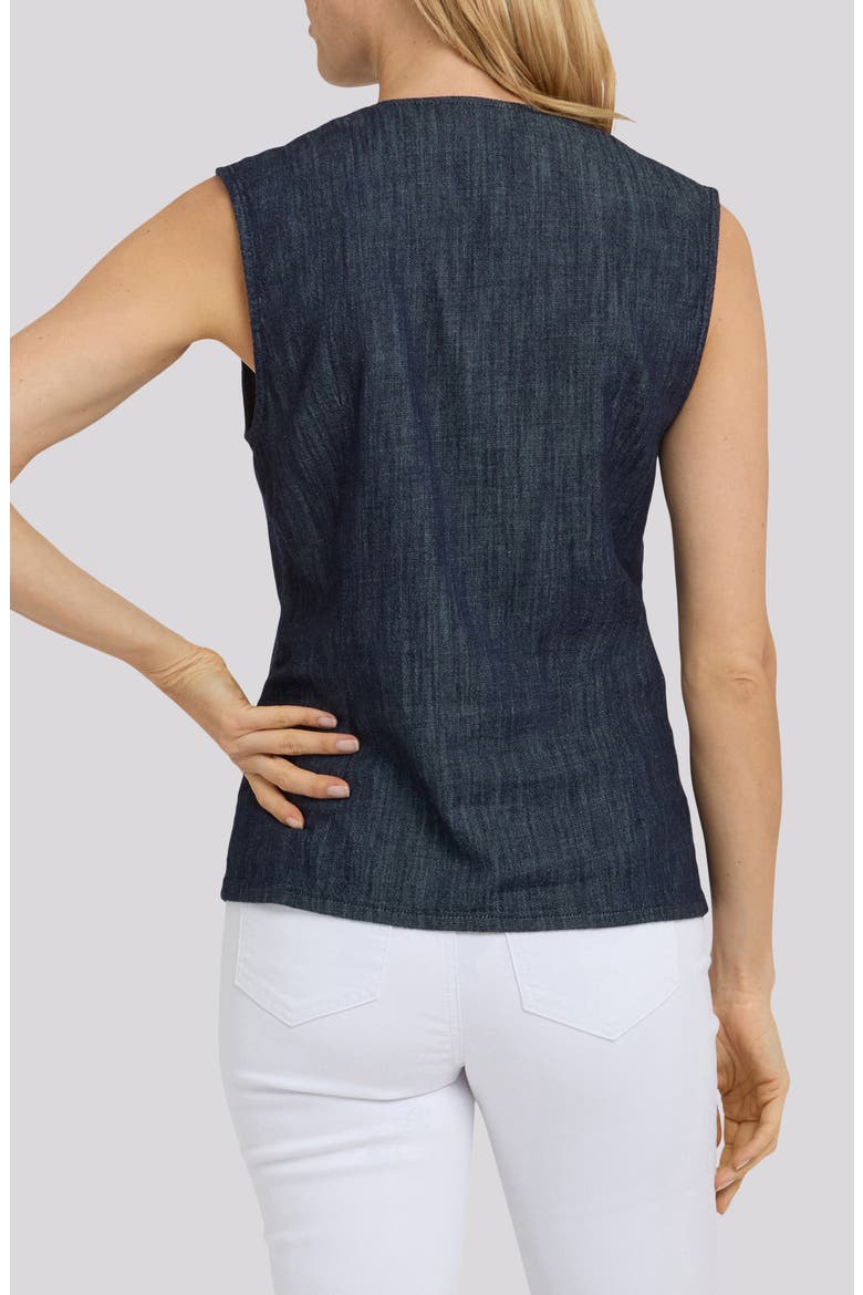 Denim Vest, Alternate, color, DARK INDIGO
