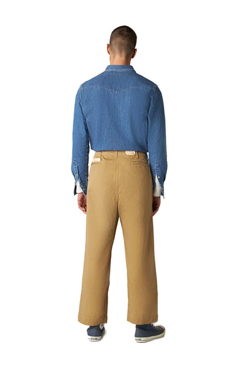 Fortela Herringbone Wide Leg Chino Pants, Alternate, color, Camel
