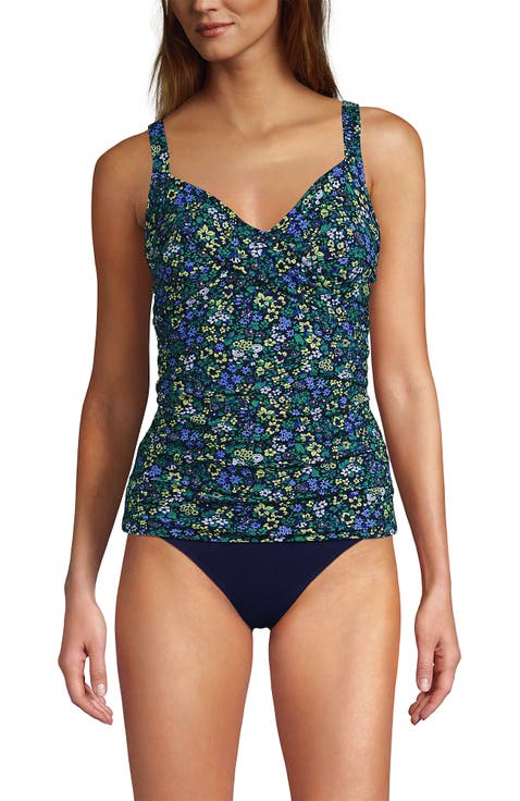 Wrap Underwire Tankini Top Swimsuit