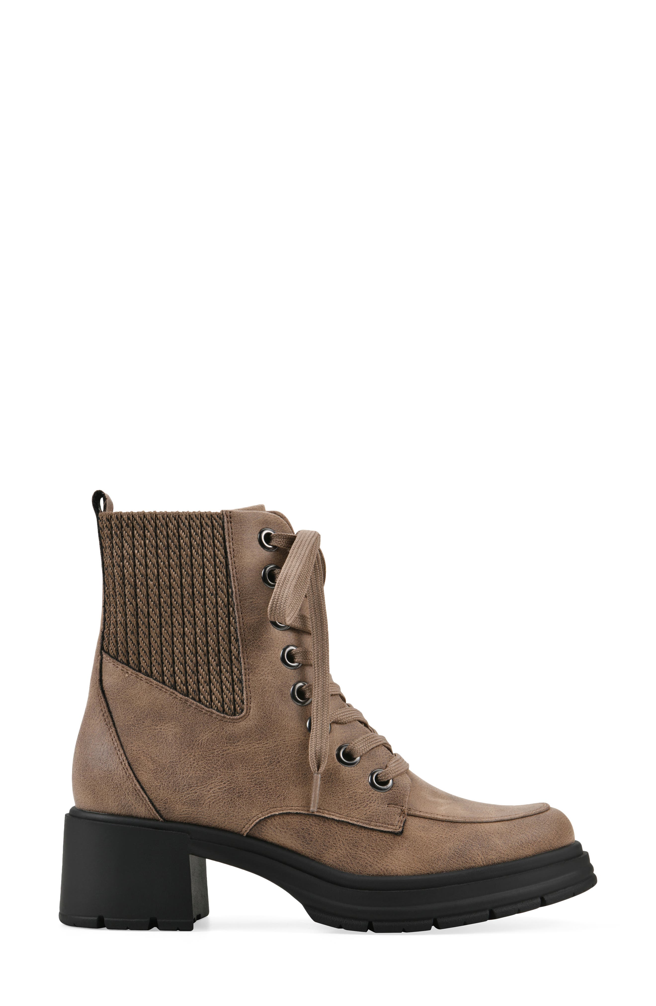 Midfield Combat Boot, Alternate, color, LIGHT BROWN/ FABRIC