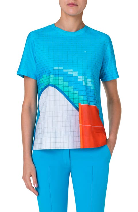 Pool Print Cotton Tee