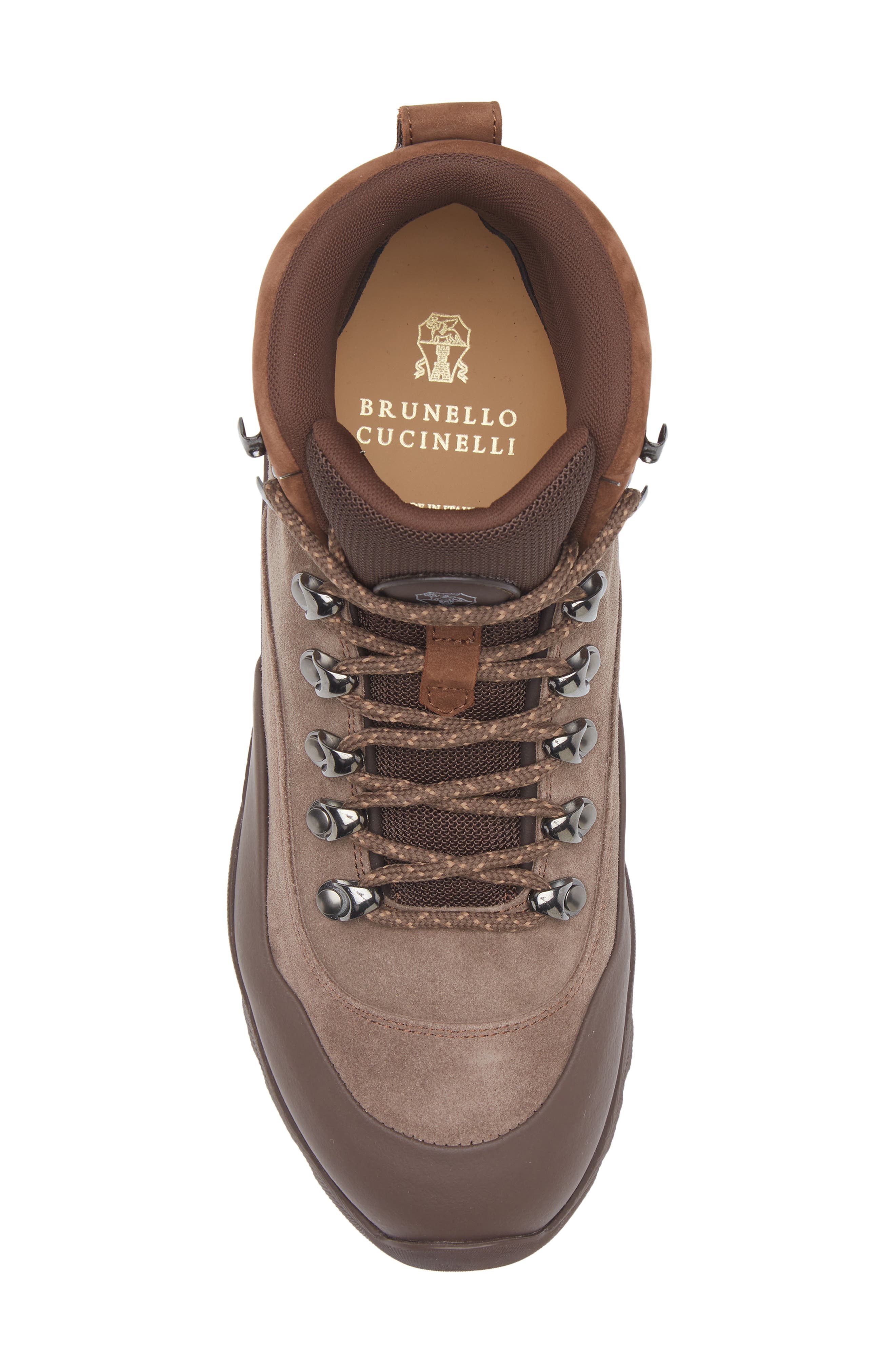 Brunello Cucinelli Hiking Boot, Alternate, color, Cbj23 Med Brown
