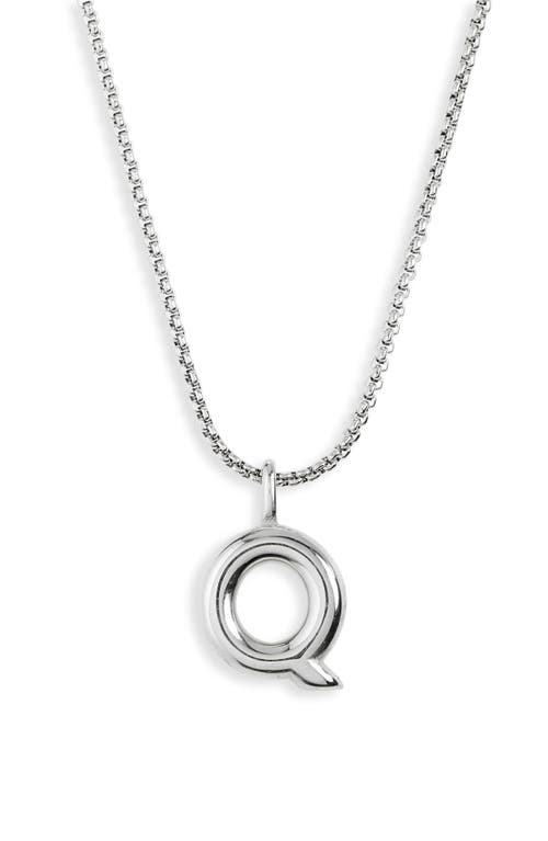 Open Edit Waterproof Bubble Initial Pendant Necklace