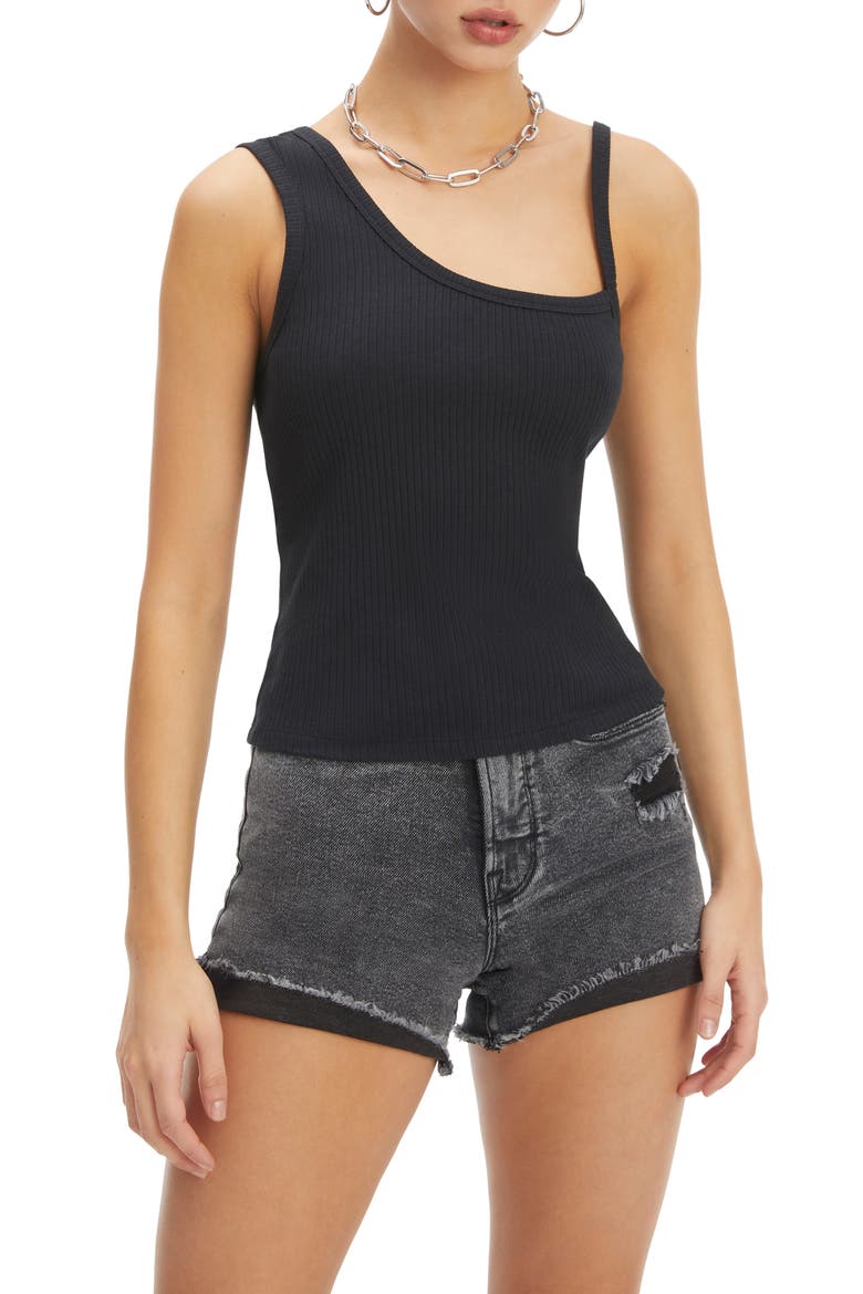 Asymmetric Rib Tank, Main, color, BLACK001