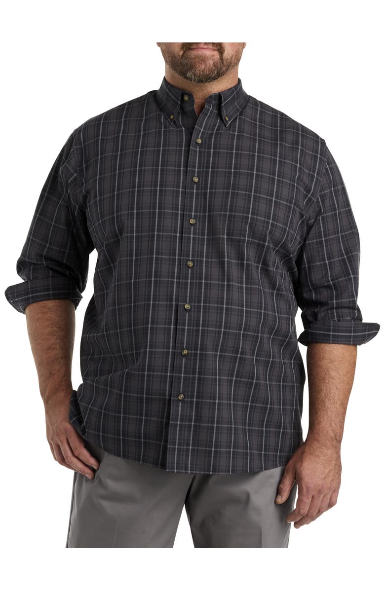 Harbor Bay by DXL Big & Tall Tonal Plaid Sport Shirt, Main, color, 