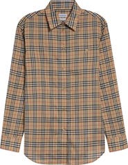 Burberry Emma Check Cotton Poplin Button-Up Shirt
