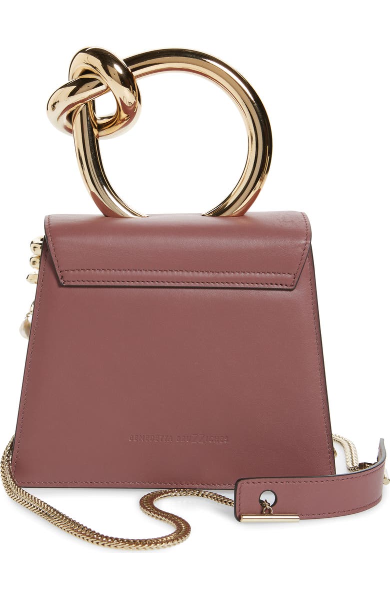 Benedetta Bruzziches Small Brigitta Pierced Calfskin Leather Top Handle Satchel, Alternate, color,